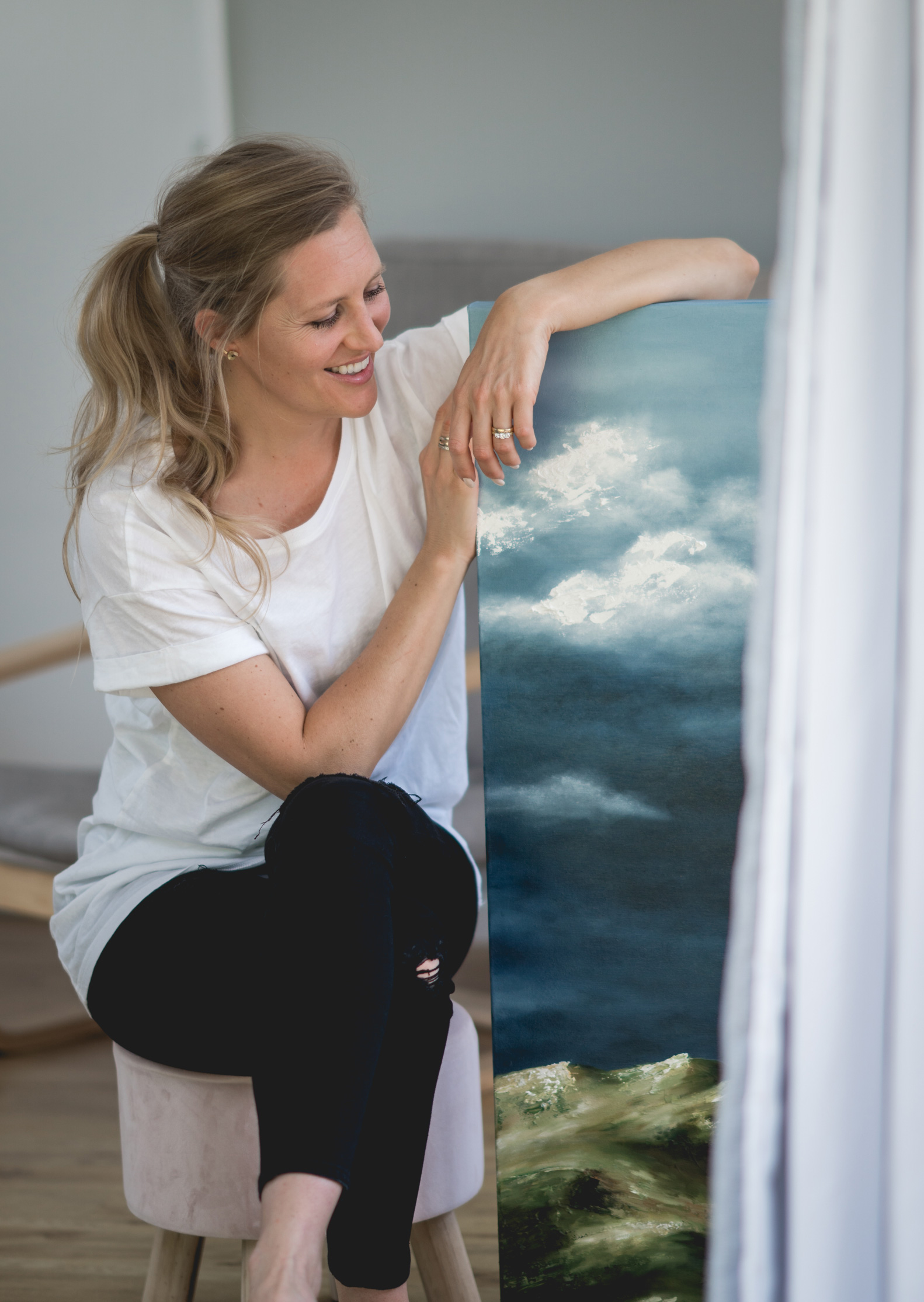 freehand design Hilary Campbell Oil Painting